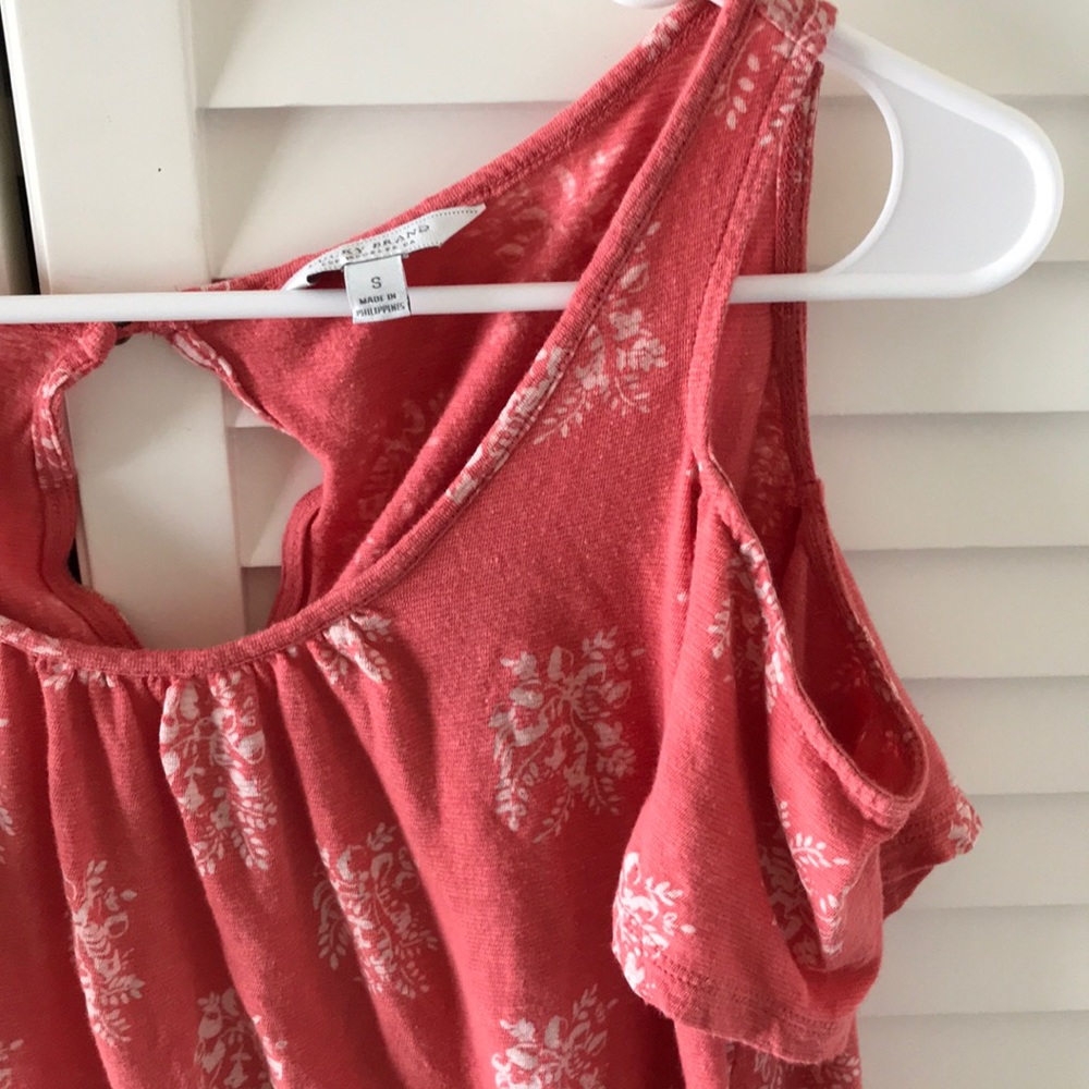 Lucky brand cold shoulder top pink small shirt - Picture 3 of 6